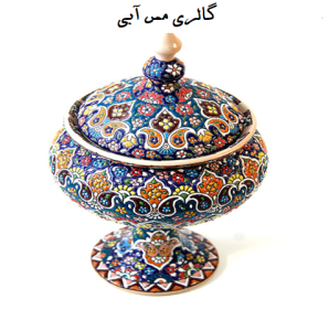 مینا کاری روی ظروف سفال